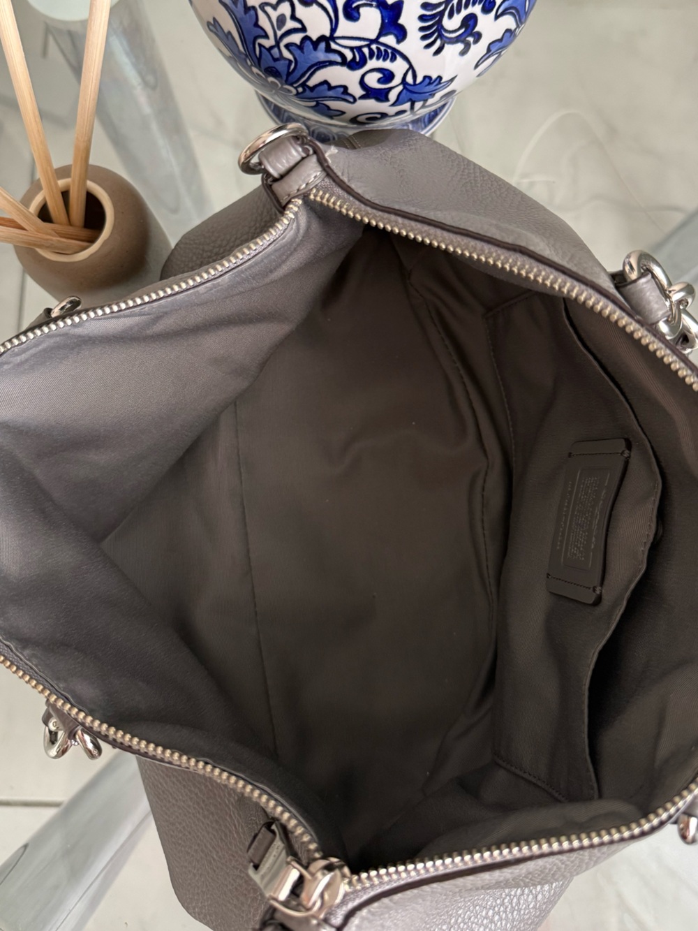 Coach Grey Ally Satchel Bag - Picture 3 of 4